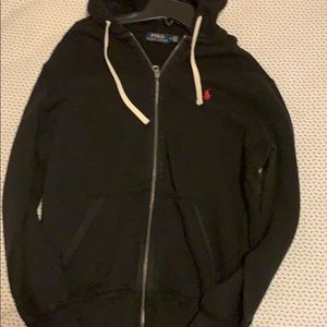 Black polo hoodie